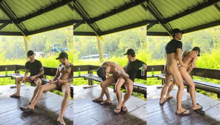 เย็ดที่ศาลาริมทางท้าทายสายตารถบรรทุกที่ผ่านไป เย็ดมาราธอนตั้งแต่กลางวันยันมืด ผลัดกันรุกรับงานดีทั้งคู่ Outdoorของแทร่