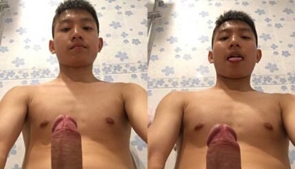 คลิปหลุดน้องมาร์ค วัยรุ่นชอบโชว์ เงี่ยนหน้านิ่ง ชักว่าวถ่ายคลิปในห้องน้ำเสียวจนน้ำแตก