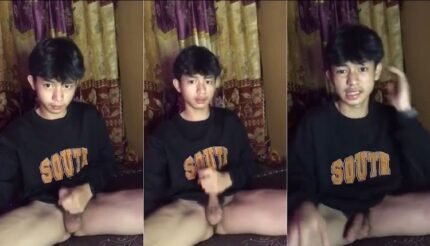 ไอ้หนูอินโด วัยรุ่นบ้านๆหน้าตาน่ารัก ดูคลิปโป๊และชักว่าวโชว์แถมบ่นเมื่อยมือ