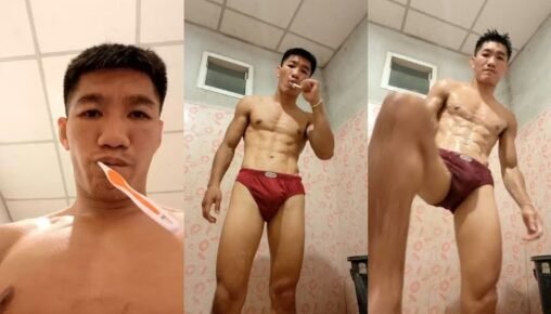 แปรงฟันยังไงให้น้ำแตก หลอย นำชัย นักมวยตัวป่วนโชว์สเต็ปอาบน้ำแปรงฟัน แน่นอนว่าพี่แกเงี่ยนมากต้องชักว่าวซะหน่อย น้ำแตกสบายใจควยใหญ่ชอบโชว์