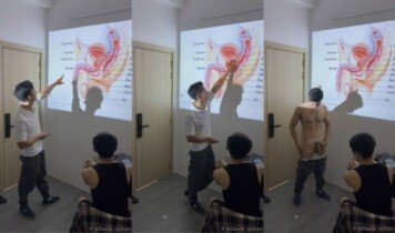 ครูสอนเพศศึกษาลงทุนแก้ผ้าให้ลูกศิษย์ดูควย ว่าแต่คุณครูเดวิดหล่อขนาดนี้ลูกศิษย์จะทนไหวเหรอเงี่ยนก็จัดมา อมควยครูโดนครูเย็ดฟินมาก